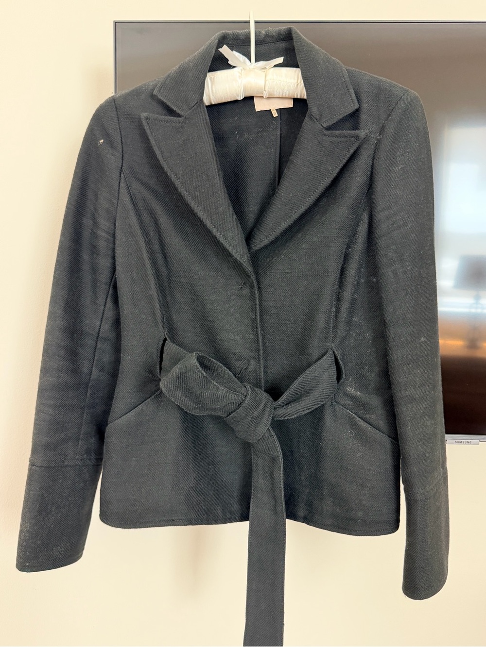 Magaschoni Black Tailored Knit Blazer